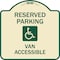 Signmission Reserved Parking Van Accessible W/ Heavy-Gauge Aluminum Architectural Sign, 18" x 18", TG-1818-22988 A-DES-TG-1818-22988 - alternate 1